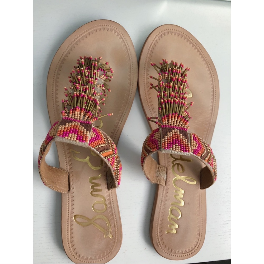 Sam Edelman Beaded Sandals Size 8